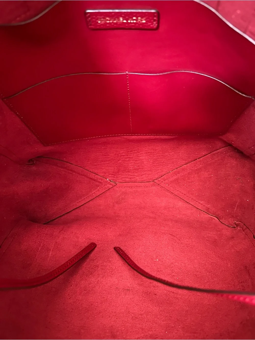 Michael Kors Large Red Leather Tote